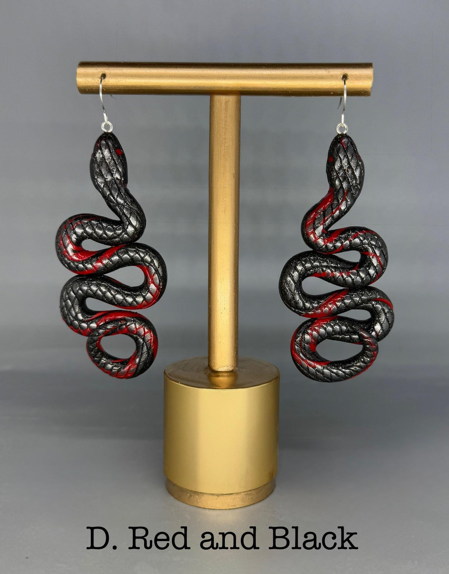 Boho Snake Earrings, Edgy and Bold with Intricate Details Dangle Earrings, Halloween Earrings