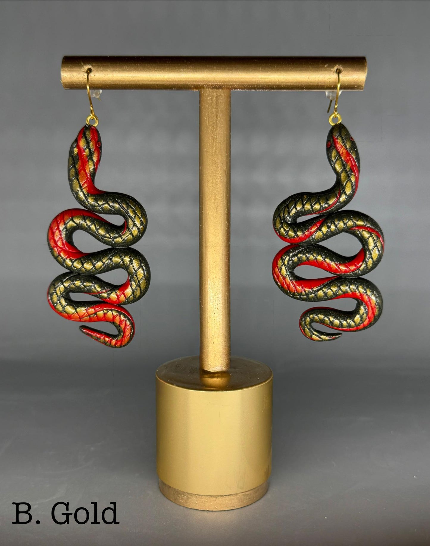 Boho Snake Earrings, Edgy and Bold with Intricate Details Dangle Earrings, Halloween Earrings