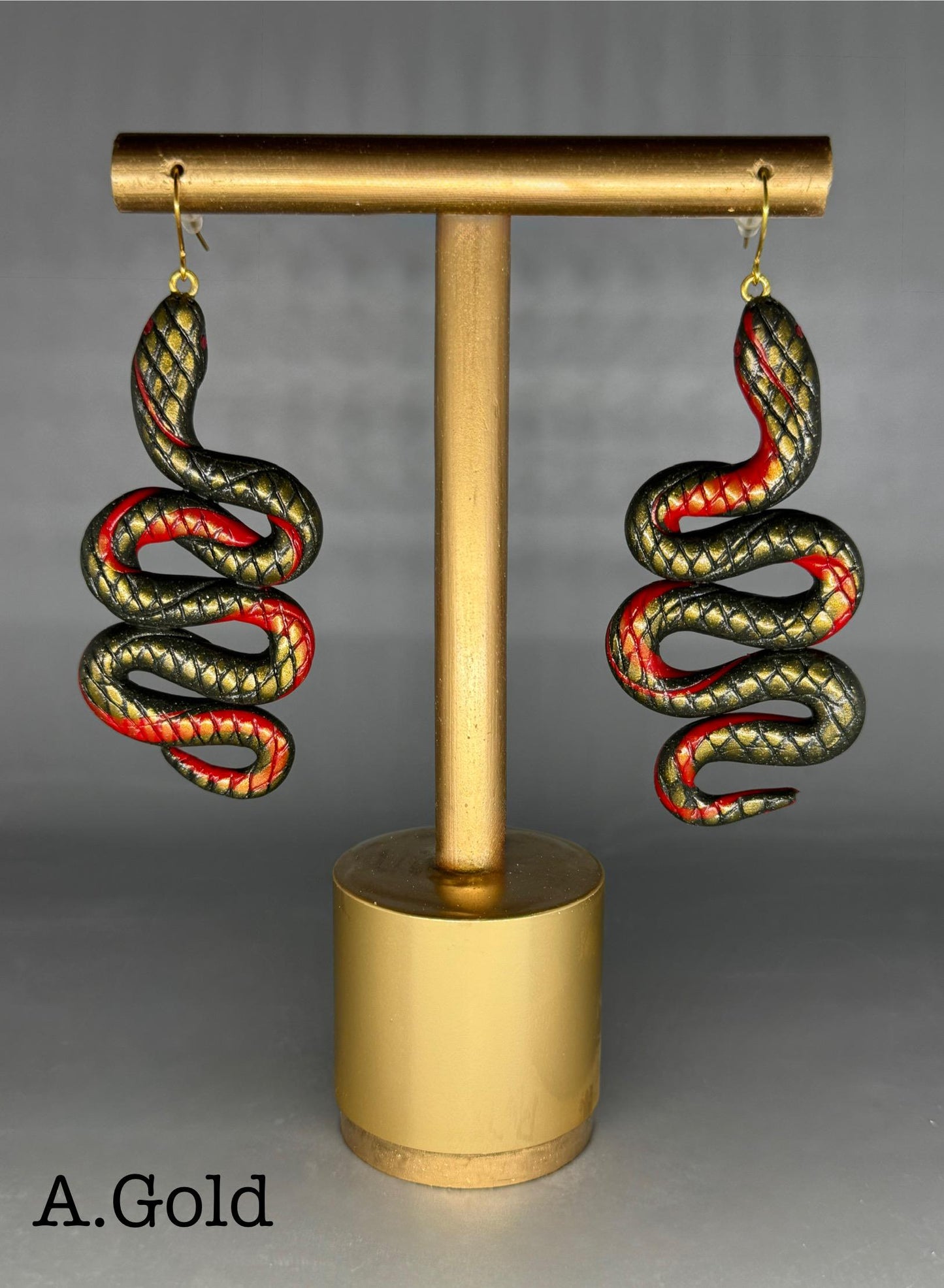 Boho Snake Earrings, Edgy and Bold with Intricate Details Dangle Earrings, Halloween Earrings