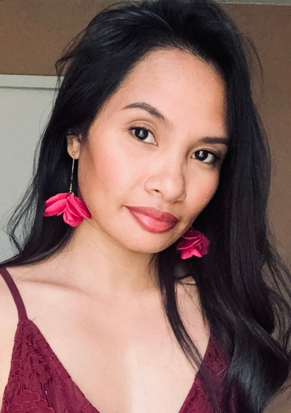 Amari Petal Dangle Earrings. Lightweight Bold Statement Earrings. Hypoallergenic Polymer Clay Jewelry