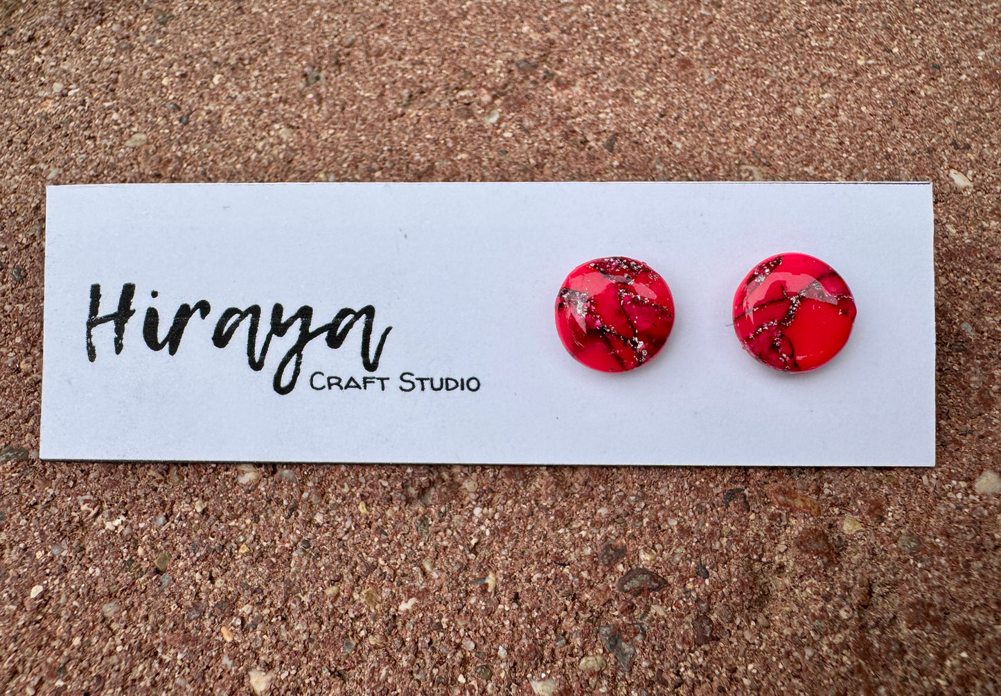Handmade Polymer Clay Stud Earrings - Colorful Minimalist Earrings | Hypoallergenic | Cute Fruit, Marbled and Textured Styles | Gift for Her