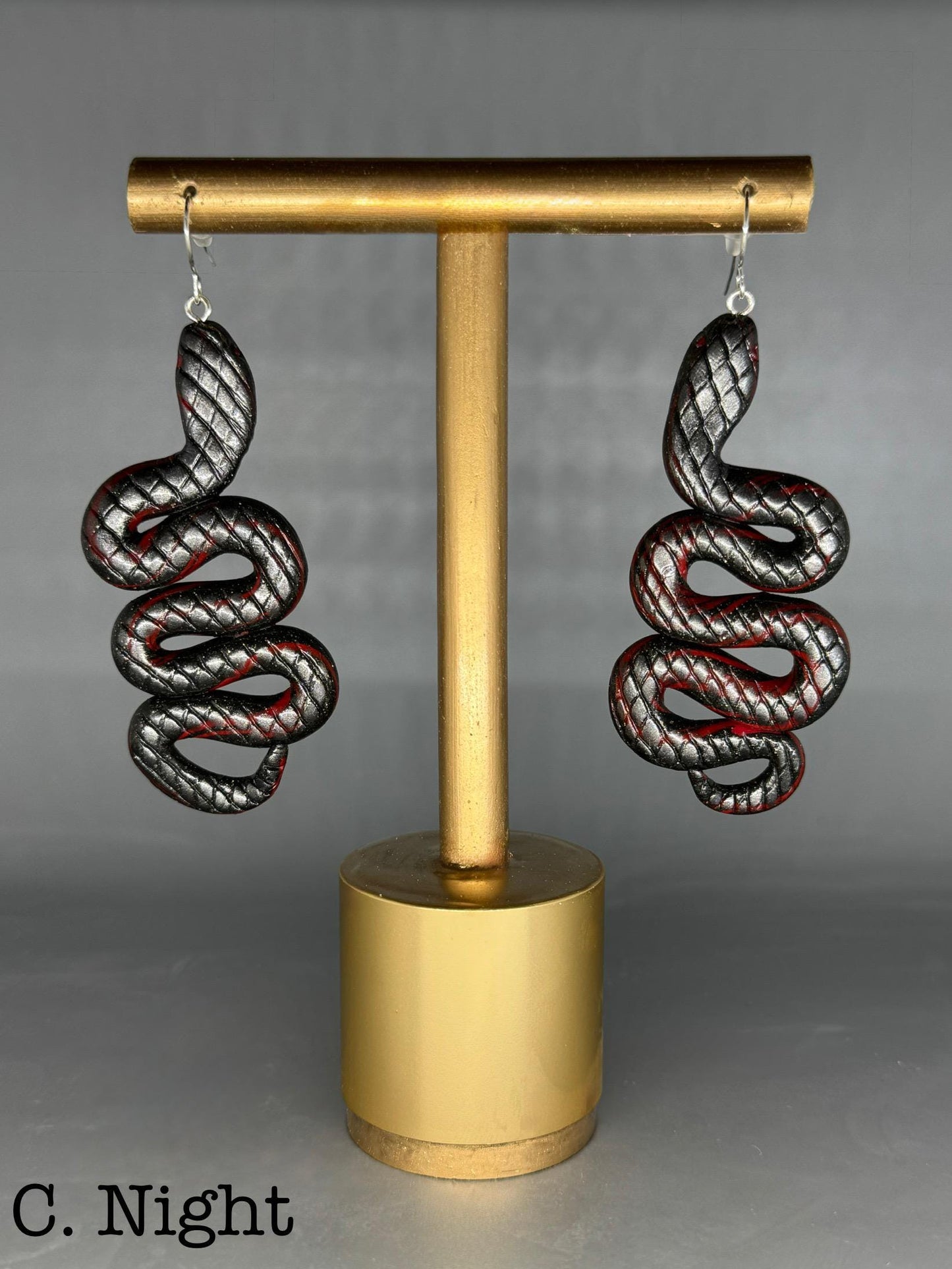 Boho Snake Earrings, Edgy and Bold with Intricate Details Dangle Earrings, Halloween Earrings
